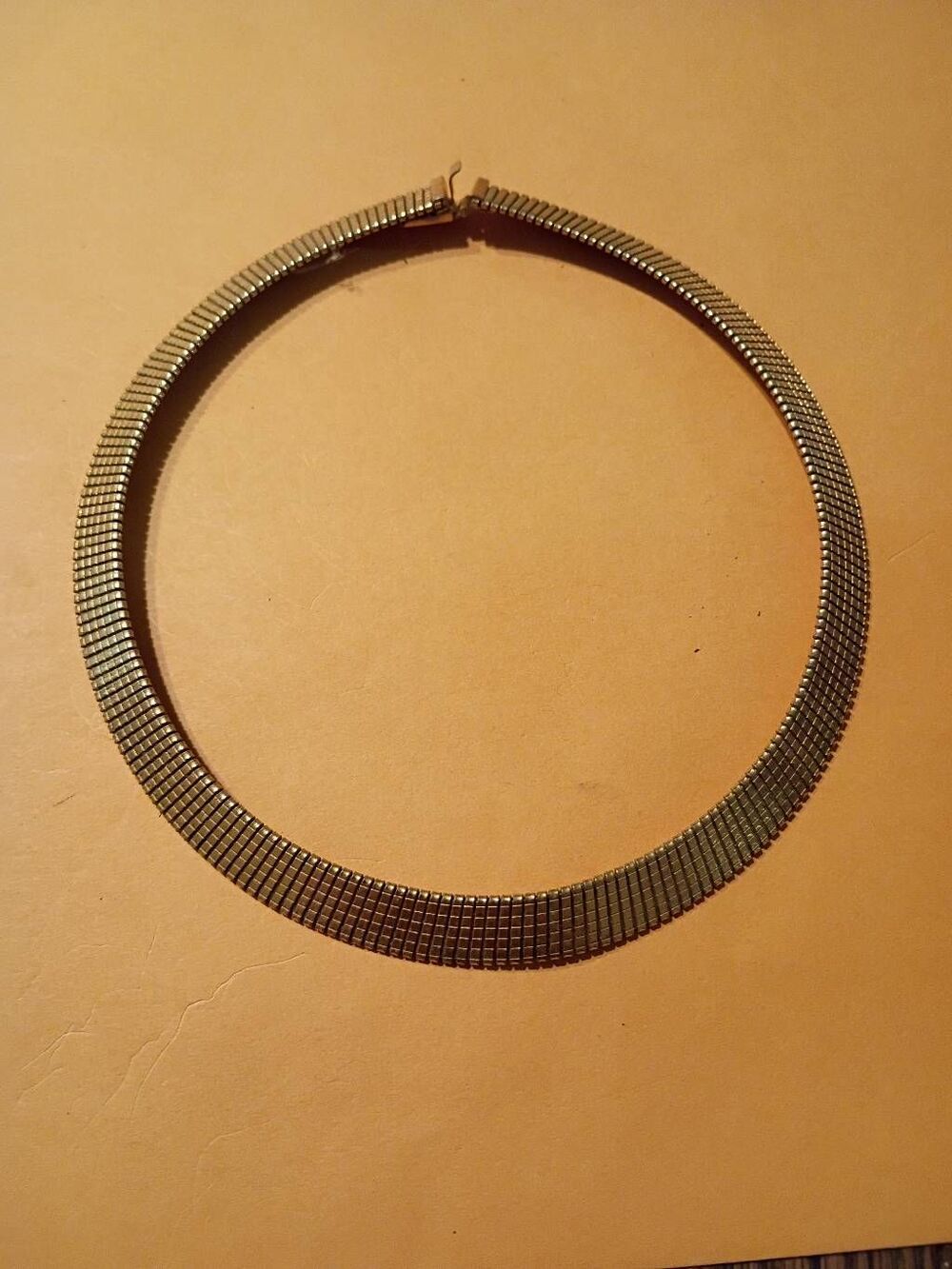 Vintage 1950s/1960s Signed ©Monet Gold-Tone Flexible Mesh Collar Choker Necklace